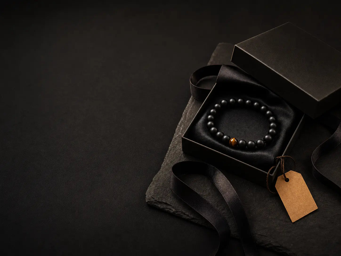 Gift-ready natural stone bracelet